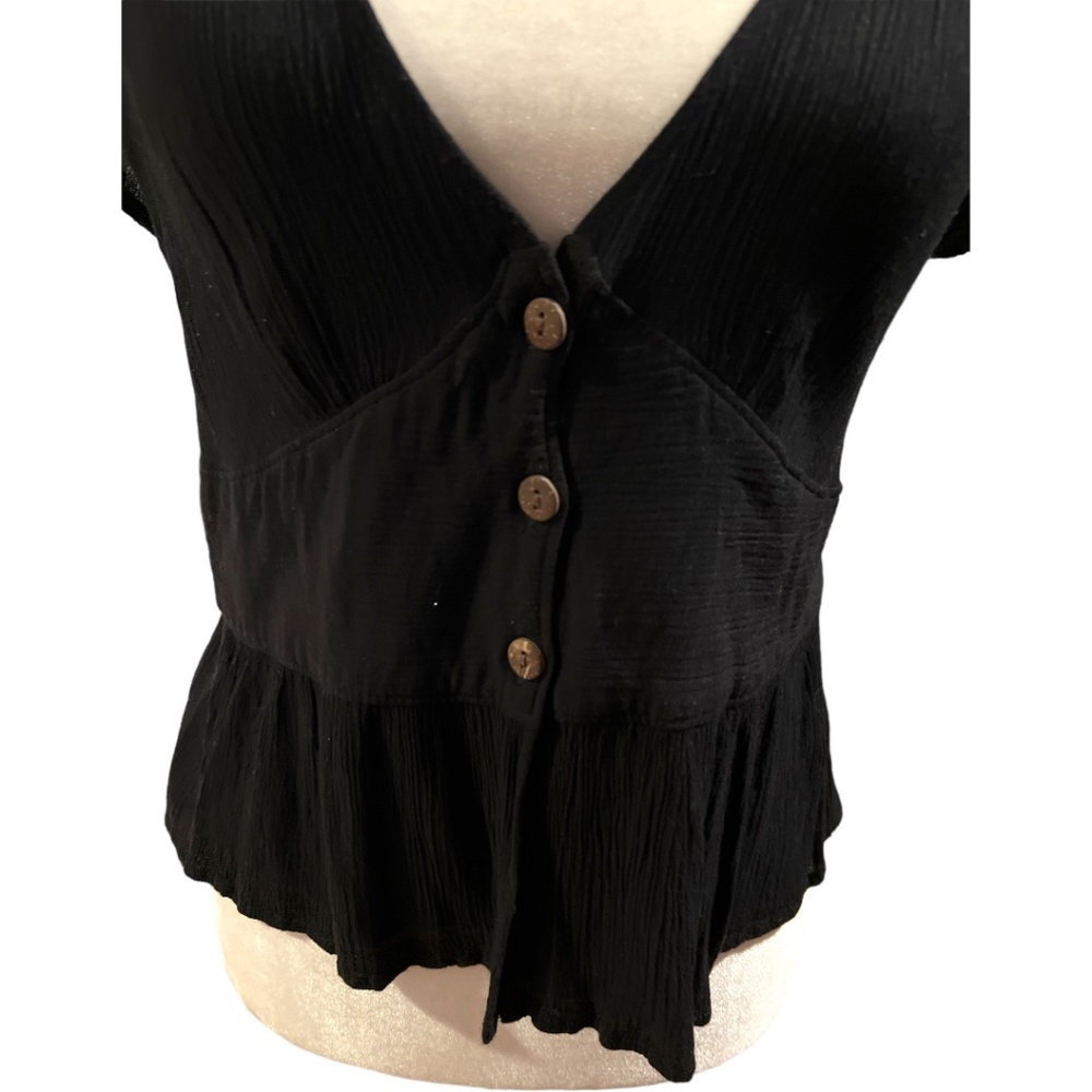 Mossimo Open Front Basic Black Sweater L - image 6